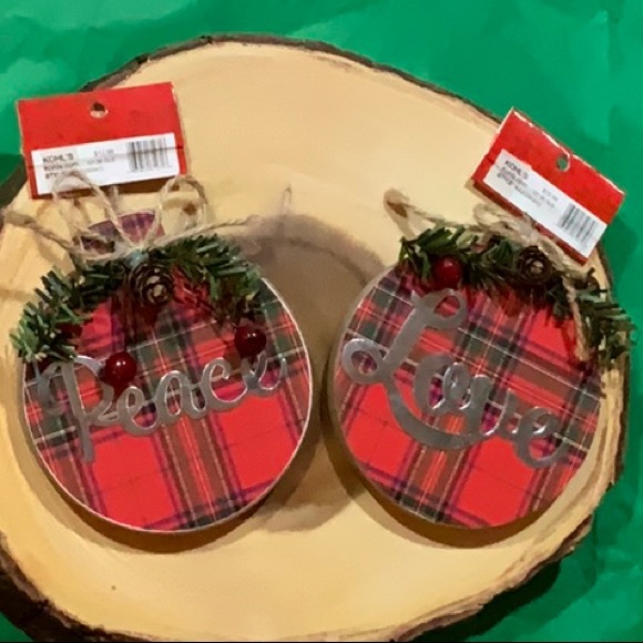 Other - Two wooden Christmas tree ornaments